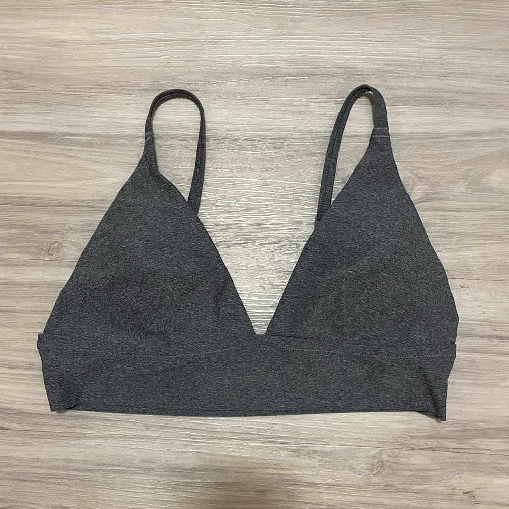 Aerie Gray Triangle Bikini Top, size L